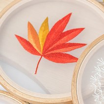 프랑스자수 패키지 세트, 단풍나무잎, 1세트