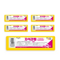 마그피아 고무자석 라벨 120 x 35 mm, 노랑, 5개