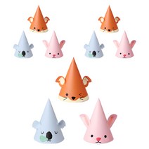 인디케이 애니멀 파티꼬깔 3종 x 3p 세트, 윙크 에디, 쿨쿨 코코, 투스 토니, 1세트