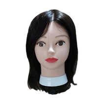 봄 미용실습 연습용 통가발 43cm, 검정, 1개