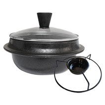 도깨비 가마솥 2~3인용 + 안전받침대, 16cm, 블랙