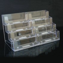 블루스퀘어 8칸 명함꽂이 투명 BBR-13, 1개, 4단