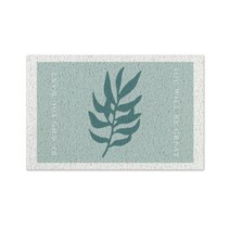 JCP 아트 프린팅 논슬립 도어매트, 그린, 1개