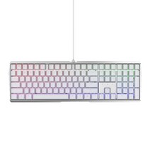 CHERRY MX BOARD 3.0S RGB 기계식 키보드 저소음적축 + 고무 받침대, 화이트, G80-3874HWAKR-0, 일반형