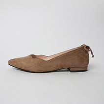 바닐라슈 뉴 로즈벨리 소프트 물결라인 슬림 백리본 플랫슈즈 스웨이드 1.5cm