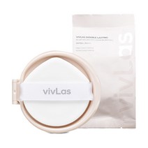 비브라스 더블 래스팅 블러 벨벳 핏 쿠션 리필 15g, 21 라이트 베이지, 1개
