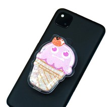 비단길 워터콘 핸드폰 거치대 그립톡, 핑크, 1개