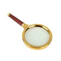 오원더 하리코 손잡이 돋보기 골드 100mm, 1개