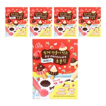 만드는초코렛 쉽게만들어먹는초코송이초콜릿, 5세트, 초코펜+화이트펜+딸기향펜+비스킷+트레이