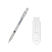 스테들러 메탈 제도샤프 실버 바디 925-25 + 슬라이딩 지우개 화이트 세트, 1세트, 0.7mm