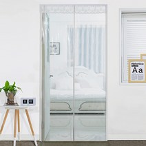 다샵 현관 방문형 방풍 바람막이 커튼 투명 110 x 235 cm + 찍찍이 테이프 6p + 오픈 고정자석 4p 랜덤발송 세트, 1세트