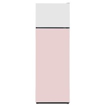 하이얼 글램 글라스 일반형냉장고 방문설치, 화이트 + 핑크, HRT252MDWP