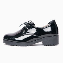 플랙슈 여성용 발편한 더비 키높이 구두 4cm
