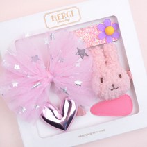 메르시밴드 매지션 토끼 헤어핀 5종 선물세트