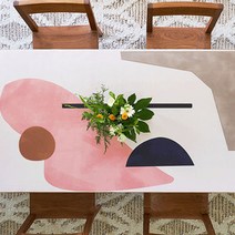 지베아 가죽 방수 캠핑 감성 예쁜 식탁보, 미니멀리즘, 120 x 80cm