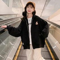 앤젤아이 여아용 오버핏곰돌후드집업