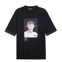 닐바렛 남성용 사이버펑크 티셔츠 NHTCW21020BKX