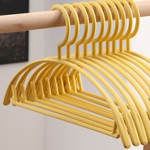 도림 가정용 자국 안남는 원형 옷걸이, 옐로우, 20개입