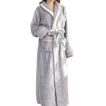 마켓A 엑스트라 롱 플란넬 샤워가운 XL, 그레이, 1개