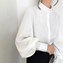 안다로미 단정퍼프소매 블라우스
