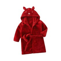 스타빈 아동용 동물후드 스트랩 목욕가운 100호, 레드