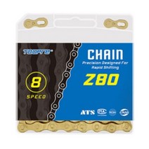 TOOPRE MTB 로드 자전거 시마노 호환 체인 6단 7단 8단 + 체인링크, 골드, 1세트