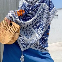 메이투 감성 디자인 숄 비치 롱 스카프