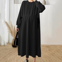 후드풍 심플한 임산부 원피스
