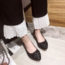 콤마슈 여성용 보석 플랫슈즈 BS9874