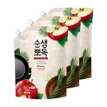 순샘 뽀독 주방세제 애플향 리필형, 3개, 1.5L