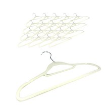 원모아 미끄럼 방지 옷걸이, 베이지, 20개입