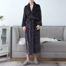 더자카 남성용 라인 극세사 소프트 샤워가운 XL, 3XL, 다크블랙, 1개