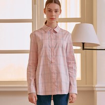 DAKS 여성용 하우스체크 면혼방 긴팔셔츠 DLSH2BE11
