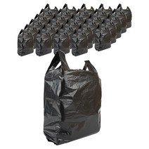 스위스녹스 손잡이 마트 시장 검정 비닐 봉투, 27L, 500개