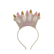 이자벨홈 생일 촛불 머리띠 2, 혼합색상, 1개