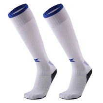 SNF 미끄럼방지 두꺼운 바닥 축구양말 2p, 02 화이트블루