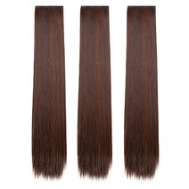 하이유니 긴생머리 헤어피스 50cm, 라이트브라운, 3개