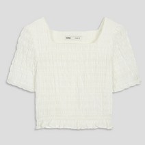 미쏘 셔링 밴딩 블라우스