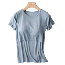 팅올 임부 소프트 라운드넥 반소매 40수 블라우스