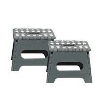 가쯔 다용도 콤팩트 스툴 접이식 의자 S 2p, 그레이