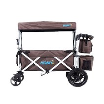 허미 클래식 유아용 웨건 + 레인커버, 화이트브라운