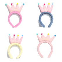 파티쇼 왕관 머리띠 4종 세트, Rose, Blue, Yellow, Pink, 1세트