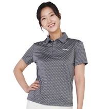 슬레진저 여성용 에어홀 포인트 깃발프린트 티셔츠 S22WK7320