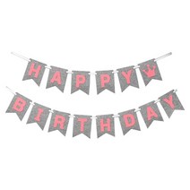 제이벌룬 펠트 리본 생일 파티 가랜드 그레이앤 네이비