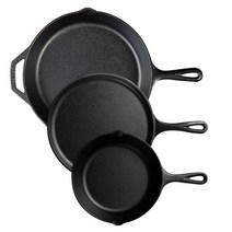 롯지 인덕션 캐스트 아이언 그리들 스킬렛 팬 세트 3개, 그리들 27cm + 스킬렛팬 22cm + 32cm