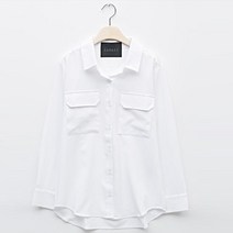 탱커스 여성용 투포켓 카라넥 데일리 베이직 셔츠 TU3BL001L0