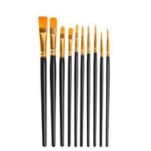 씨티 수채화붓 10종 세트 블랙, 1세트