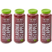 띵크헬씨 유기농 NFC 착즙 사과주스 위드 아로니아, 4개, 240ml