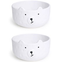 플라라 북극곰 도자기 플레이트 샐러드볼 FREE(지름 16.2cm x 높이 8cm), 혼합색상, 2개