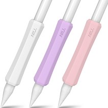 니우 애플펜슬 2 호환 그립홀더 실리콘 케이스 3종 세트 AP41, 1세트, 화이트, 퍼플, 핑크